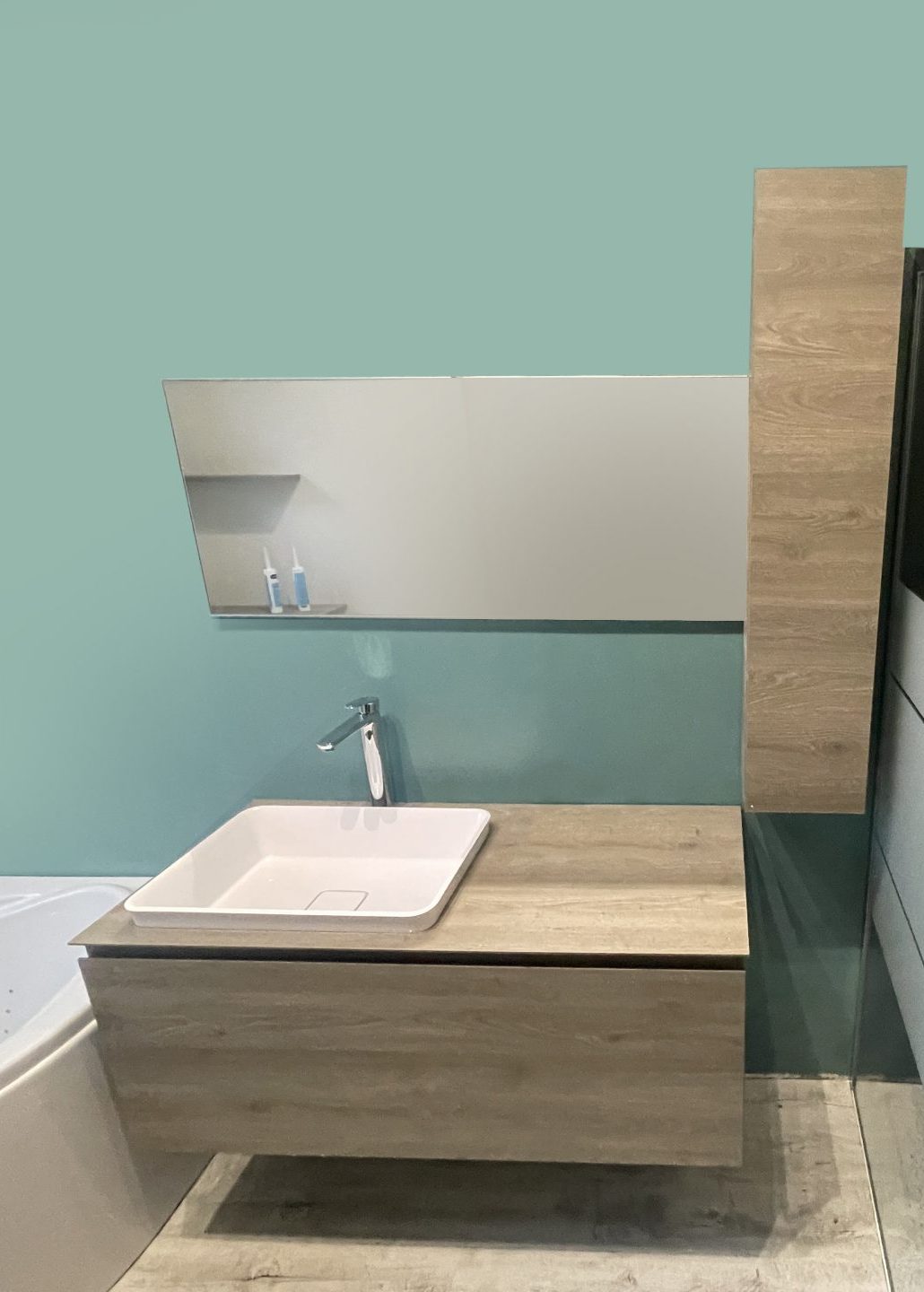 Inter Habitat Atelier - Menuiserie et Agencement Cambrai Nord France - Cantaing sur Escaut - Agencement Salle de bain meuble sur mesure ameublement